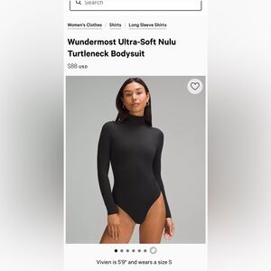 NWT! Lululemon Wundermost Ultra-Soft Nulu Turtleneck Bodysuit